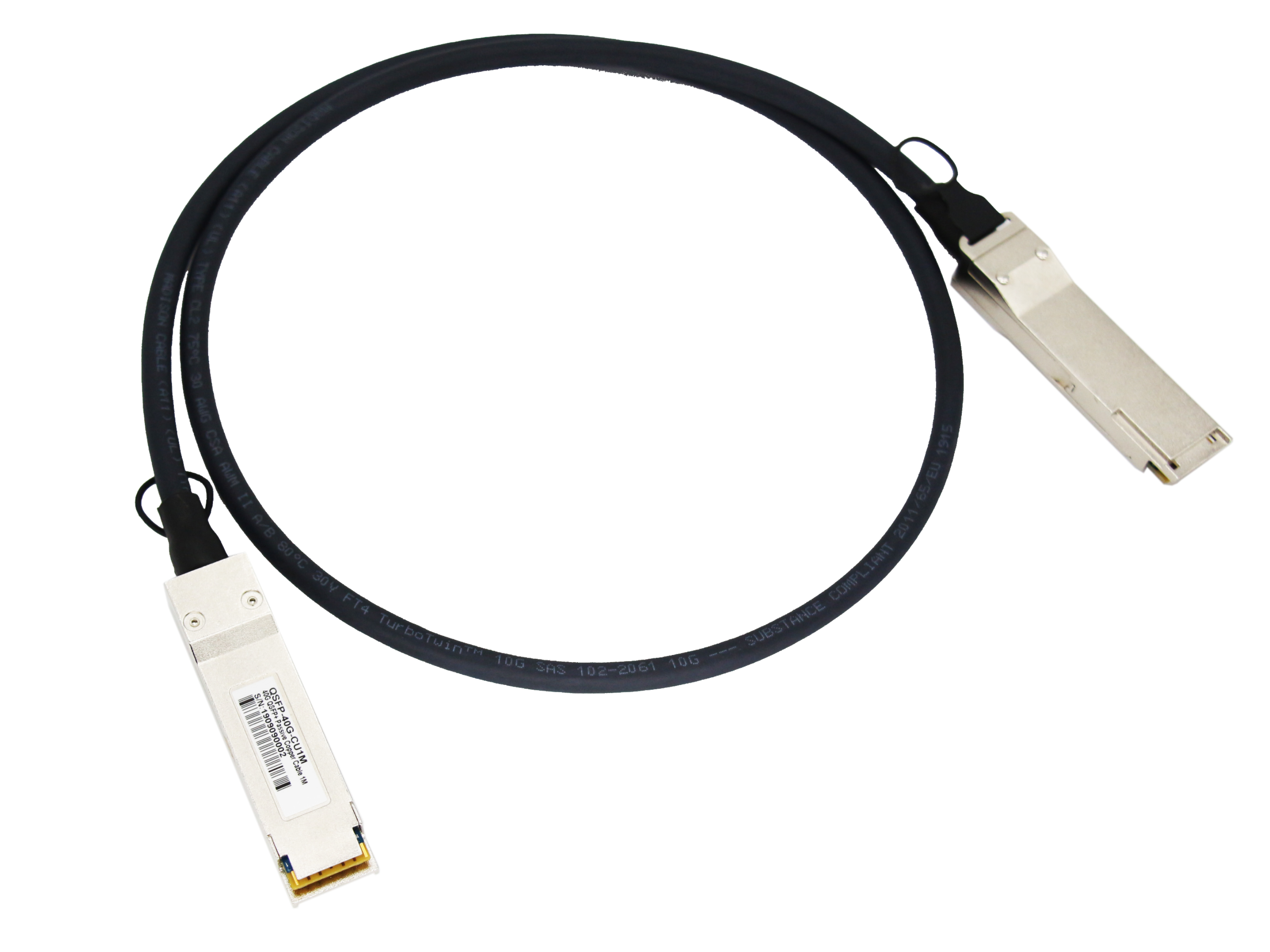 凱創(chuàng)(Enterasys)兼容40GB-C01-QSFP QSFP+ 轉(zhuǎn) QSFP+ 高速堆疊線纜