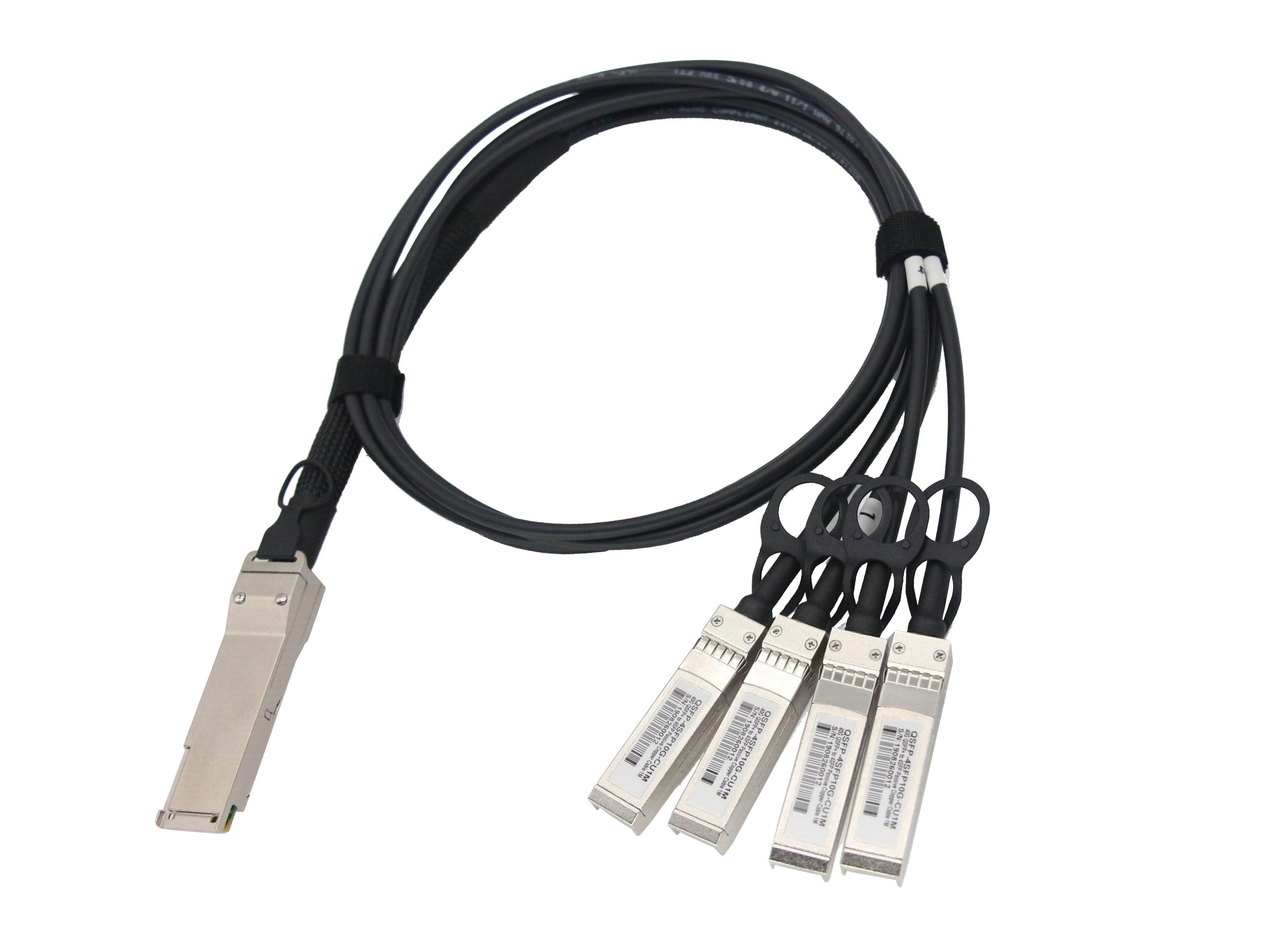友訊(D-Link)兼容DEM-CB100QXS-4XS 40G QSFP+ 轉(zhuǎn) 4 SFP+ DAC高速線纜