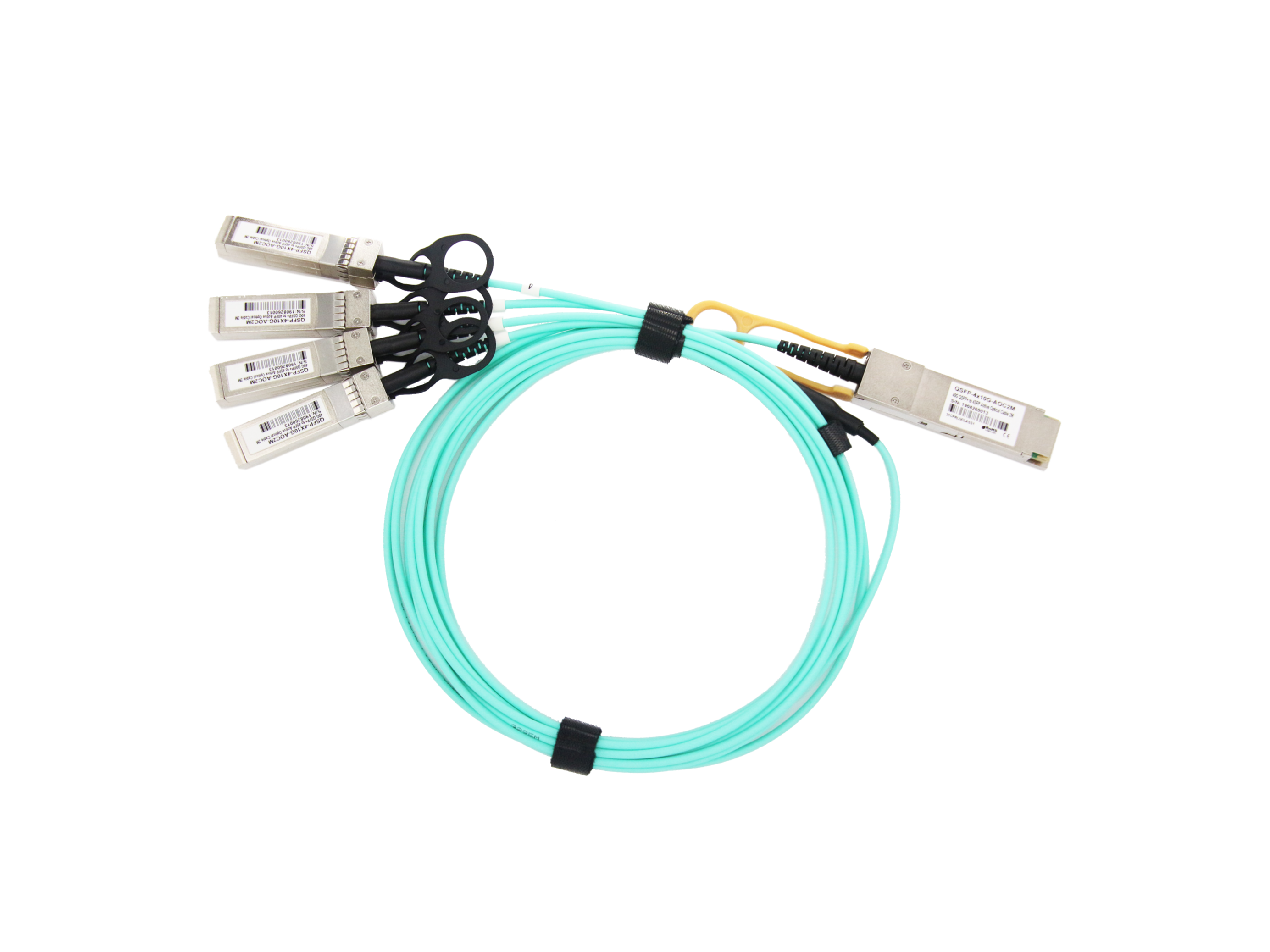 極進(jìn)(Extreme)兼容10GB-4-F01-QSFP QSFP+ 轉(zhuǎn) 4SFP+ AOC高速光纜