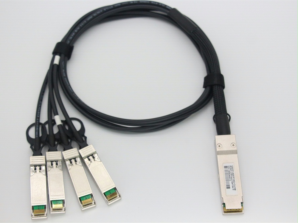 QSFP-4X10G-CU1M 惠普HP兼容 QSFP+ TO 4SFP+DAC無源銅纜高速線纜
