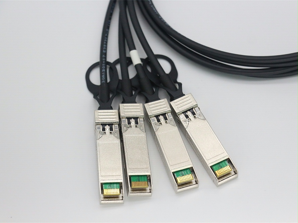 QSFP-4X10G-CU1M 惠普HP兼容 QSFP+ TO 4SFP+DAC無源銅纜高速線纜
