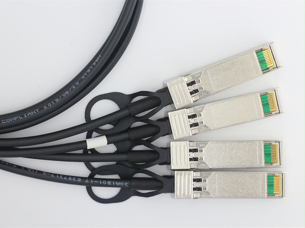QSFP-4X10G-CU1M 惠普HP兼容 QSFP+ TO 4SFP+DAC無源銅纜高速線纜