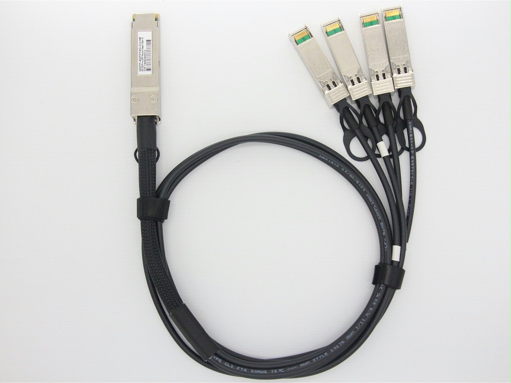 QSFP-4X10G-CU1M 惠普HP兼容 QSFP+ TO 4SFP+DAC無源銅纜高速線纜