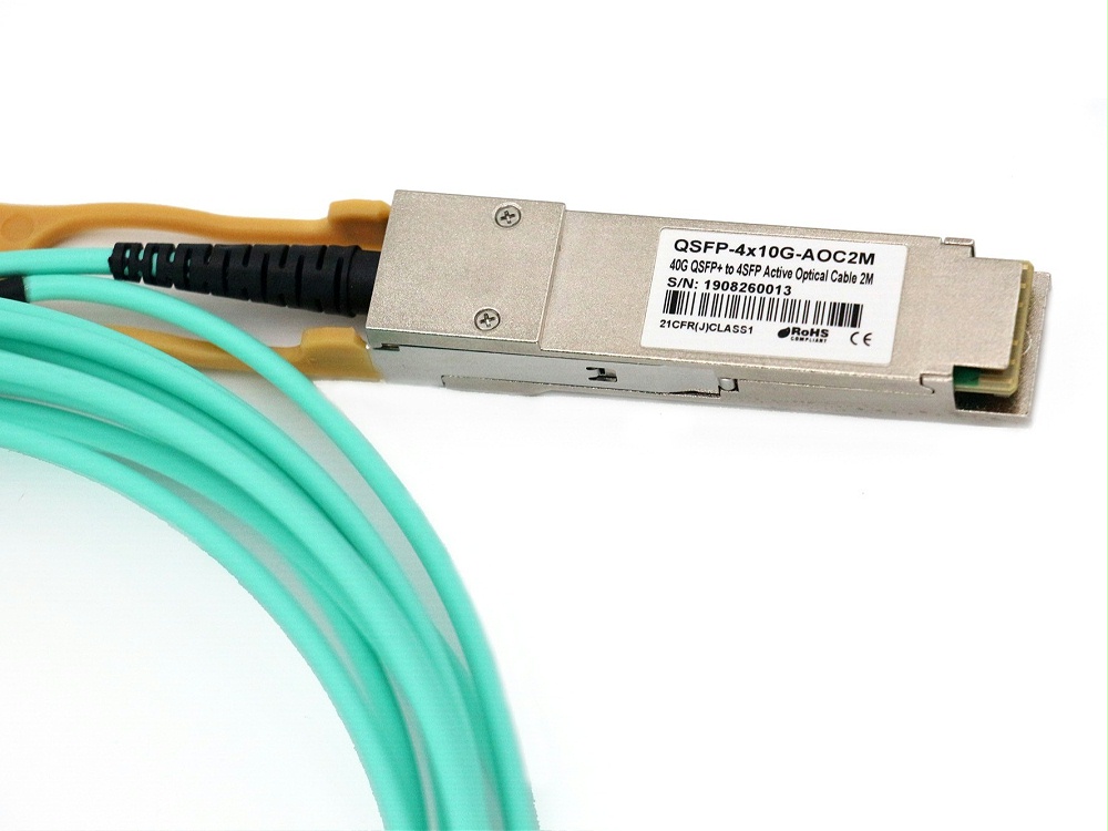 40G QSFP+ 轉(zhuǎn)4SFP+ AOC有源光纜